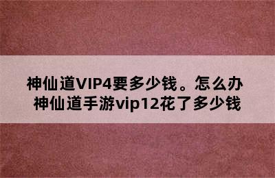 神仙道VIP4要多少钱。怎么办 神仙道手游vip12花了多少钱